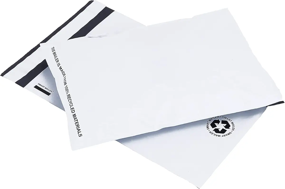 100 Count, 6x9 inch Eco Friendly Poly Mailers 100% Recycled Packaging Envelopes Supplies Mailing Bags 2.5 Mil Thick - SMART Mailer