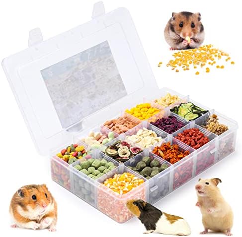 HGPOKLVT Rabbit and Hamster Snack, Fruit and Veggie Treats - Natural Freeze-Dried Healthy Rabbit Treats - Perfect Bite-Sized Bunny Treat, Guinea Pig Treat, Hamster Treat!