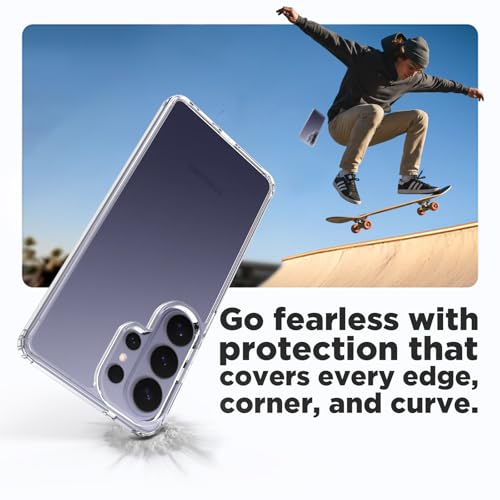 Image of RIGGEAR Shockproof Clear Hybrid Armor Back Cover Case Compatible with Samsung Galaxy S26 Ultra (Transparent PC and TPU Bumper)