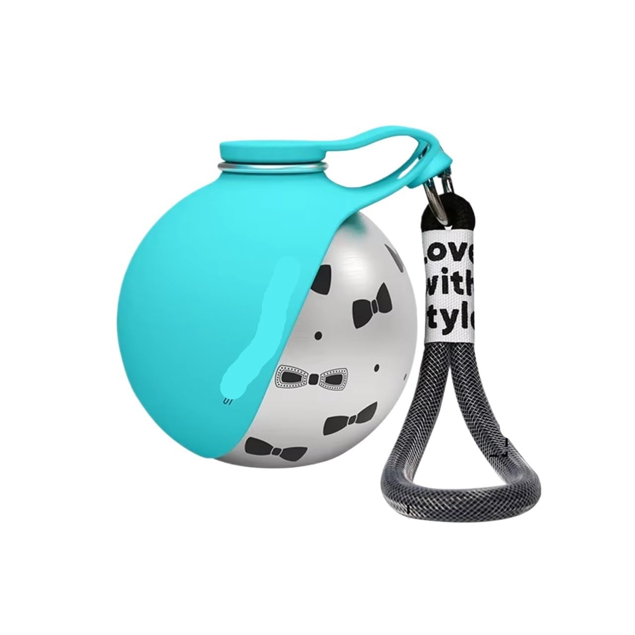 Borraccia Portatile For Cani 2 In 1 In Acciaio Inossidabile Da 285 Ml | Borraccia da viaggio compatta for cani da esterno in silicone a prova di perdite for cani di piccola taglia(C)