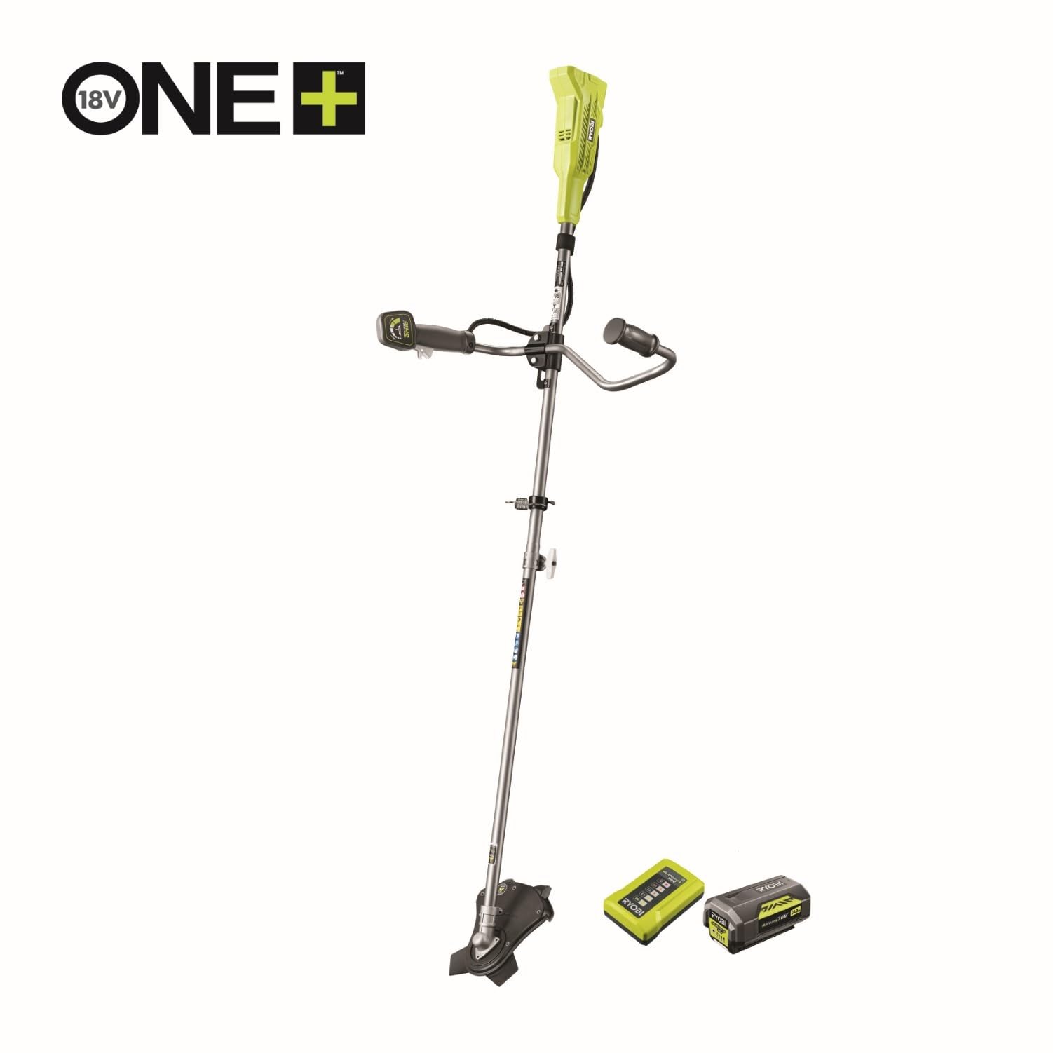 Ryobi OBC1820B Decespugliatore a Batteria 18V ONE+, Indicato per Cespugli, Rovi e Manto Erboso, Batteria Non Inclusa, Lama a 3 Denti Diametro 20cm