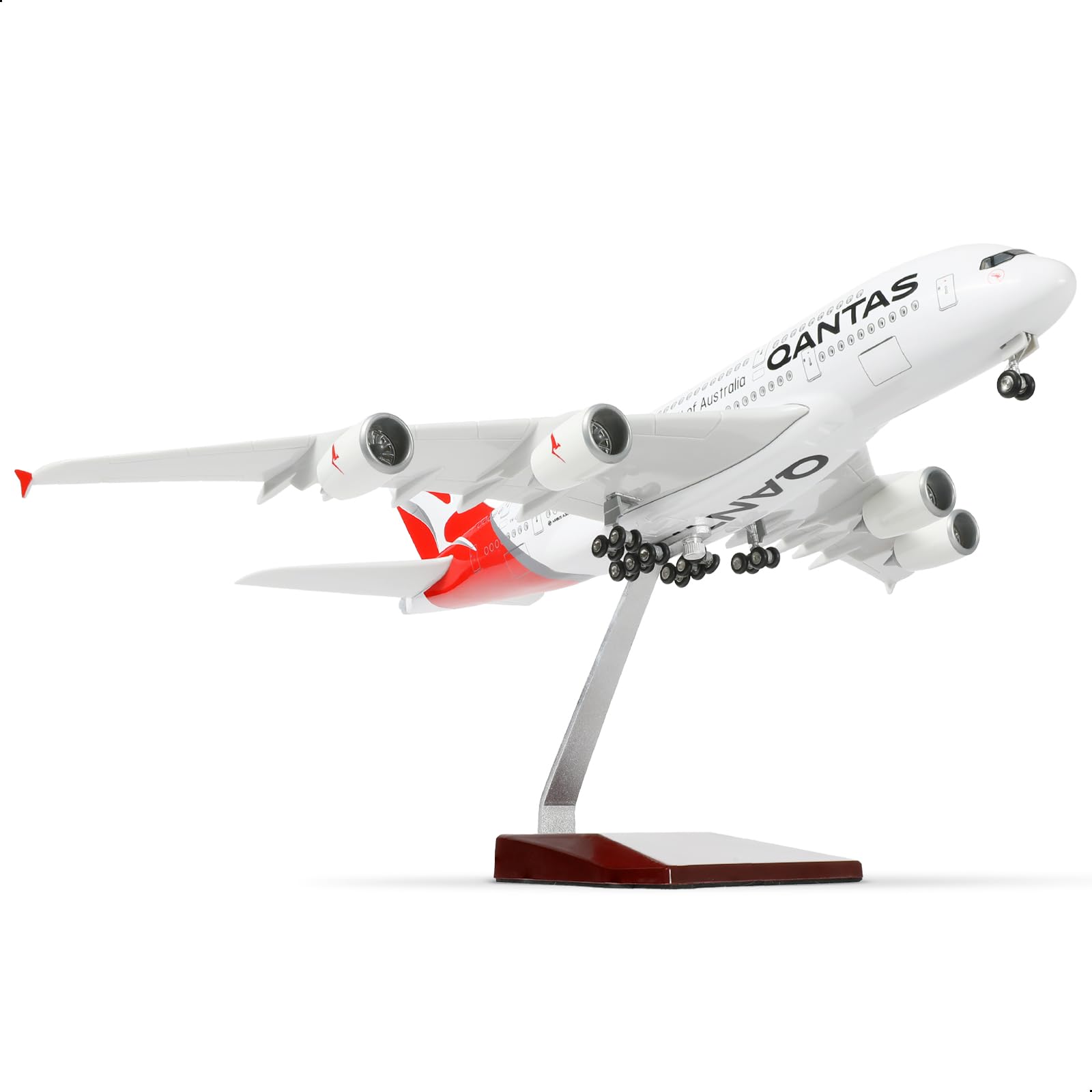 1/200 A380 Model Airplane for Australia Airbus A380 Model Aeroplane with Stand (14in-L) Pre-Built Model Kit for Adults Aviation Creative Gifts Tabletop Collection Display