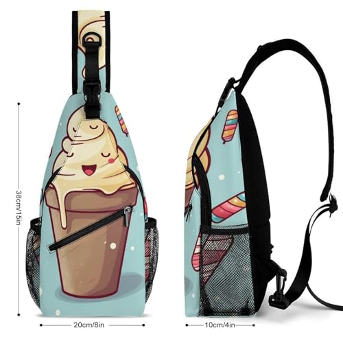 Mochila tipo bandolera Ice Cream para hiking y uso casual miniatura 2