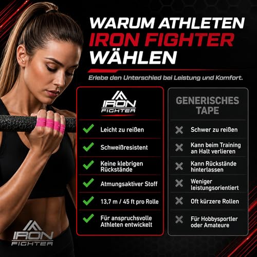 Finger Tape BJJ - Zinkoxid Fingertape Sport mit starkem Halt & leicht reißbar Klettertape, Boulder Tapes für BJJ, CrossFit, Volleyball, Sport | Daumen Tapes, Hand Tape, Pflaster Rolle | 3 Rollen