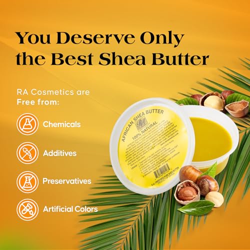 RA Cosmetic's 100% Natural Unrefined Yellow Shea Butter – Pure African Luxury Head-to-Toe Moisture Miracle for Radiant Skin and Luscious Hair - Sourced from Ghana, West Africa - 8oz Jar - Image 8
