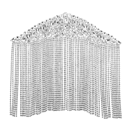 Épaulette à franges costume punk unisexe avec strass et perles de verre vintage