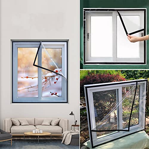Film isolant fenetre hiver transparent sur mesure L180xH vitrage secondaire