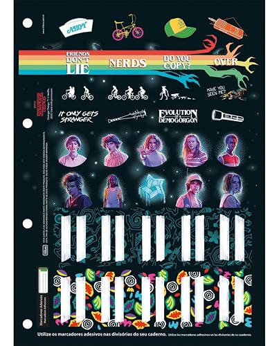 Bloco Fichário Universitário Stranger Things 80Fls. Tilibra