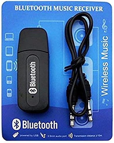 Ficate Universal Wireless Bluetooth V2.1 Car Kit Hands Free 3.5mm Music Audio Receiver Compatible with Smart Mobiles