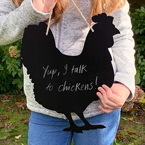 Farmhouse Kitchen Decor Chicken Chalkboard – Rooster Kitchen Decor Hanging Chalk Board. Cute Chicken Gifts For Chicken Lovers, Farm Decor & Rooster Gifts. Best Chicken Decor. #TOP2