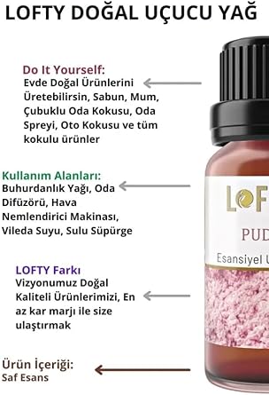 Lofty Gül, Bahçe Gülü, Amber Doğal Uçucu Yağ Saf Buhurdanlık Esansı Oda Kokusu Esans Buhur Yağı 10ml