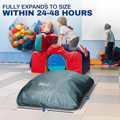 Skil-Care Crash Pad, Crash Pads for Kids Sensory Room Equipment, Sensory Crash Mat, Soft Foam Landing Zone for Sensory Input, Bean Bag Alternative for Reading and Relaxation, 3'x4' 5'x5' 6'x6' 8'x8'