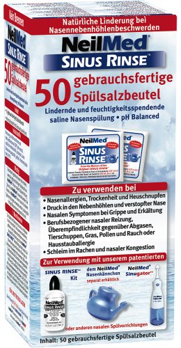 NeilMed Lot de 50 sachets de solution saline rince-sinus