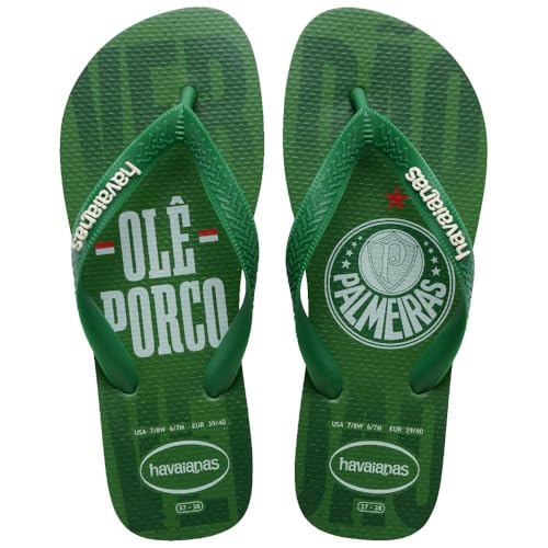 Chinelo, Havaianas, Masculino, Top, Palmeiras, 41 e 42, Verde