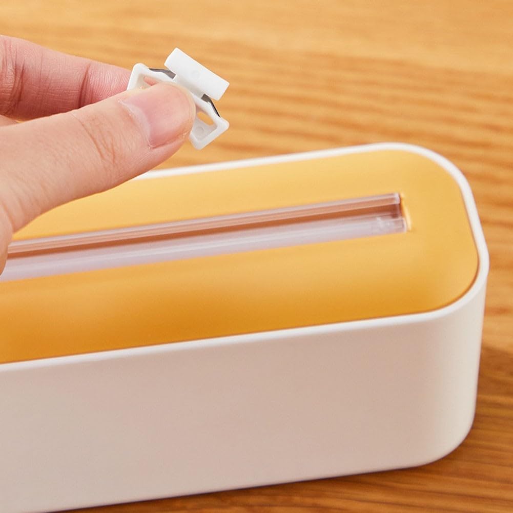 Dispensador de película adhesiva cortador de plástico para alimentos