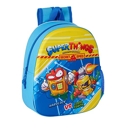 Safta Mochila Diseño 3D Adaptable a Carro de SuperZings, 270x100x320mm, azul claro, m (M890)