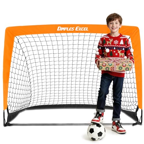 Dimples Excel Pop-Up Fußballtor – Faltbar für Kinder | 1 Tor 120x90 cm...
