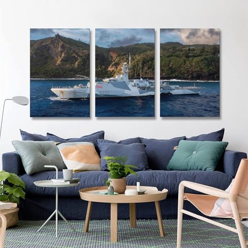 Affiche Toile HMS Tama Naval Art Mural Vintage Haute Qualité