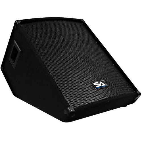 Seismic Audio - 15 Inch Floor Wedge Style Monitor - Studio, Stage, or Floor use - PA/DJ Speakers - Bar, Band, Karaoke, Church, Drummer use
