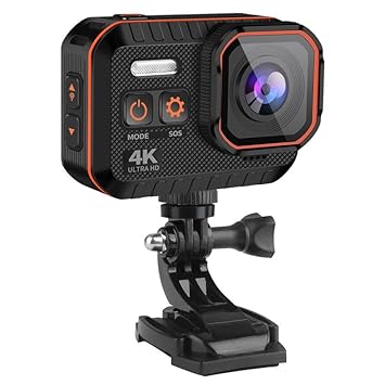 Blackpool 4K Viran Sports Camera 4K Video Resolution, 16MP Image Resolution, Adjustable Viewing Angle, Ideal for Cycling, Skiing, Hiking, and More