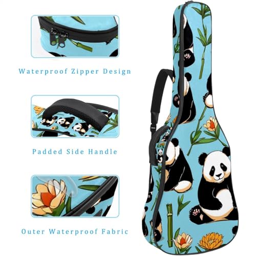 Housse guitare acoustique panda protégeant de la pluie et chocs