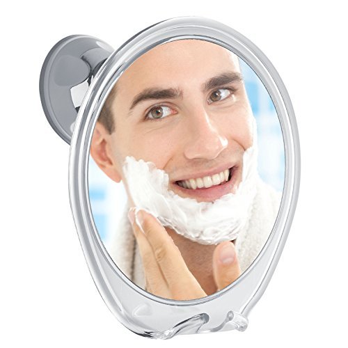 5X Magnifying Fogless Shower Mirror, with Razor Hook for Anti Fog