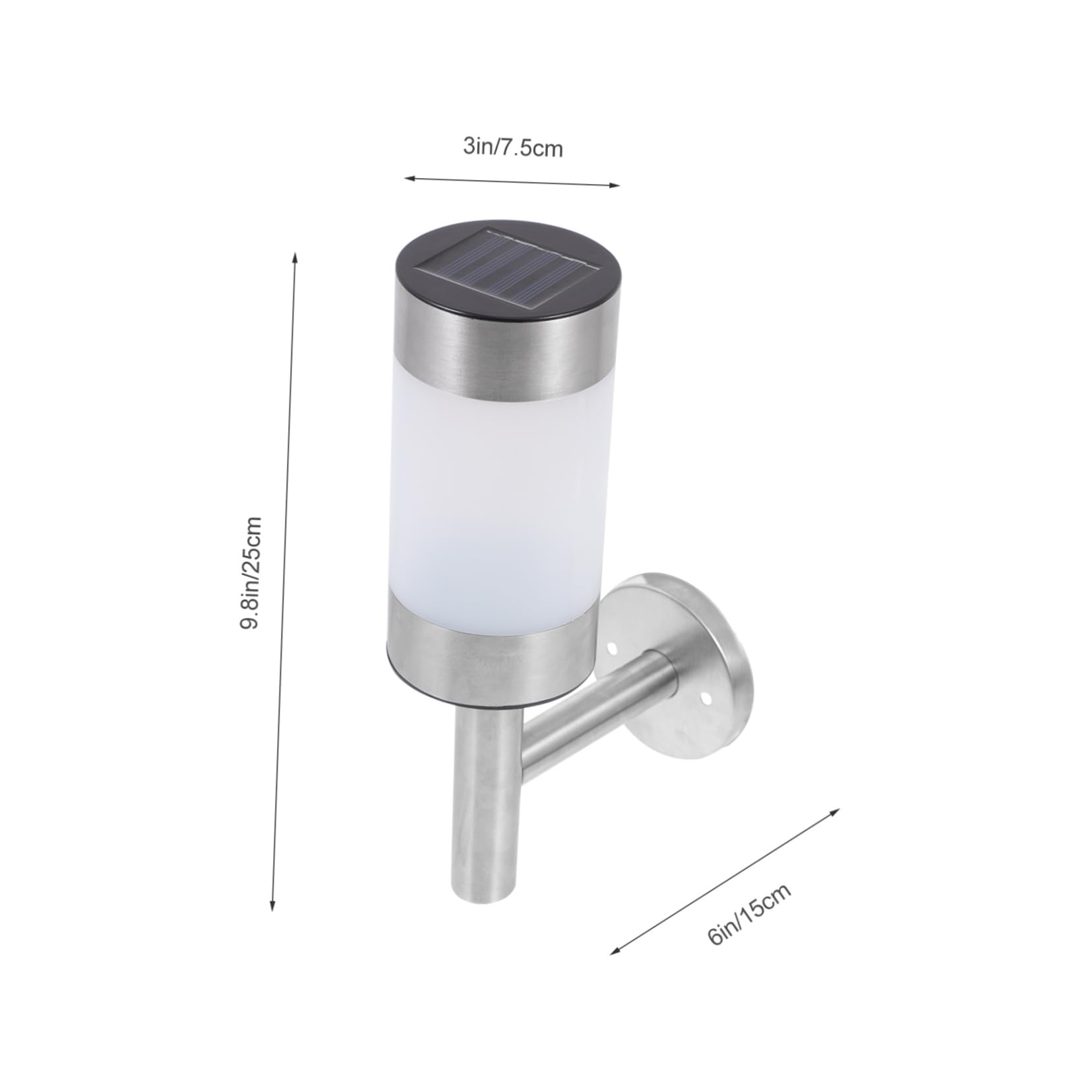 OSALADI 2st Solar-wandleuchte Außenlampe Led-wandleuchte Wasserdichte Außenleuchten Garten Wandlampe Außenwandleuchte Leuchten Aus Edelstahl Dekorative Wandlampen Silver Plastik