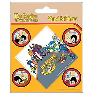 Pyramid International The Beatles (Yellow Submarine) Vinyl Stickers, Multi-Colour, 10 x 12.5 cm - Les Beatles, Paul McCartney, John Lennon, RIngo Starr, George Harrison