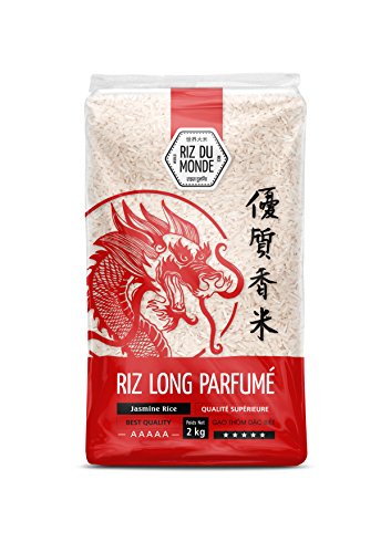 Riz du Monde Arroz largo blanco perfumado dragón 2 kg 4 unidades