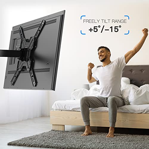 Pipishell Tv Wall Mount Full Motion For Most 26-55 Inch Tvs, Wall Bracket Tv Mount With Articulating Swivel Tilt Leveling Holds Up To 66Lbs Max Vesa 400X400Mm For Led Lcd Oled 4K Flat Curved Screen #TOP3