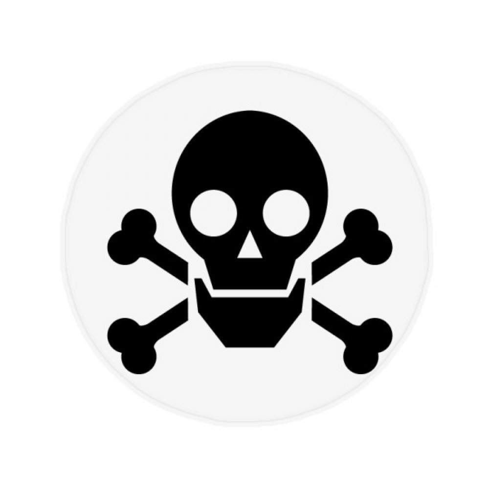 Idée cadeau originale tapis rond 50x50cm symbole de danger chimique pour passionnés de science