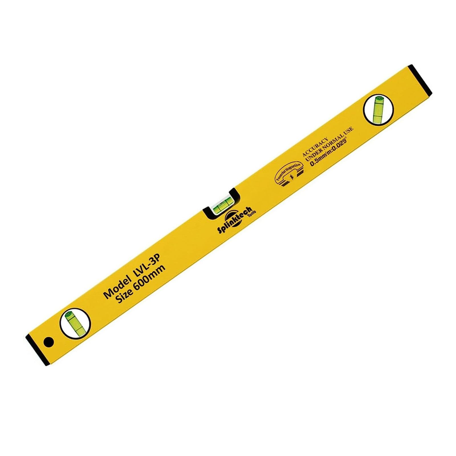Ntek Yellow High Accuracy Aluminum Scaffold Level | Professional Magnetic Spirit Level | Home Diy