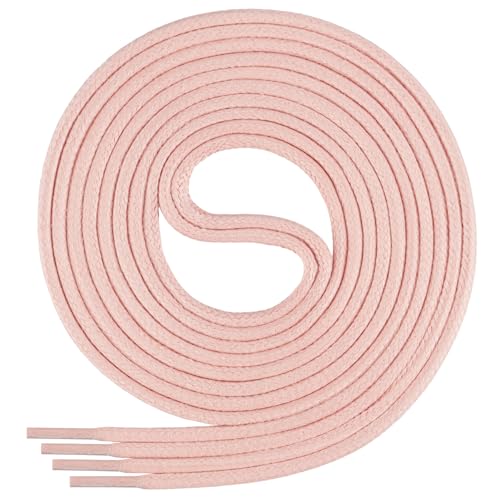 Di Ficchiano gewachste runde Schnürsenkel, Schuhband, Laces, Durchmesser 2-4 mm für Businessschuhe, Anzugschuhe und Lederschuhe Farbe: pink.1302 Länge: 130cm