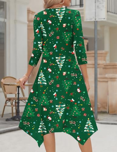 Image of Zeagoo Midi Dresses Women 2026 Dress 3 /4 Sleeve Casual Dresses with Pockets A Line Summer Beach Sundress