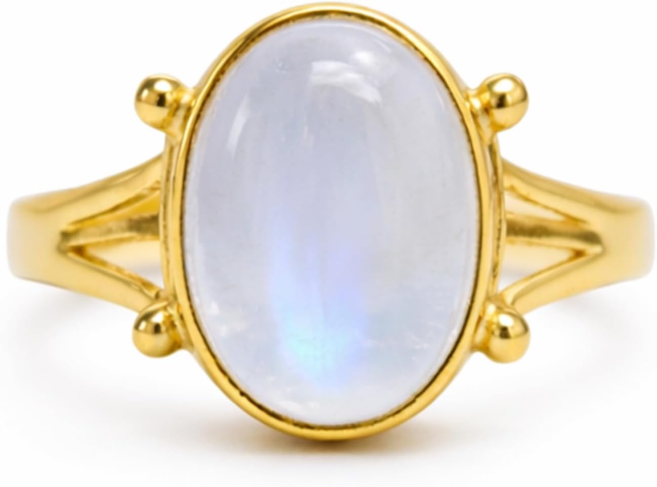 Rainbow Moonstone Statement Ring, 925 Solid Sterling Silver, Handcrafted Minimalist Gold Fill Jewelry, Promise Ring