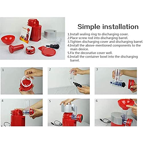 YLLQXI Eismaschine Kompressor, Dessert Ice Cream Maker, Kompakt-Eismaschine Mit Kompressor, Slush Maschine für Zuhause… – Bild 7