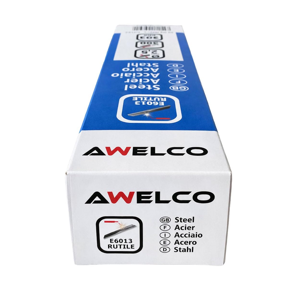 AWELCO - Elettrodi Rutilo 2 mm E6013 - Bacchetta saldata rivestita in acciaio a bassa proiezione (x400) - adescamento 40 V DC, Poste inverter, Ferrerie & Metalleria Pro.
