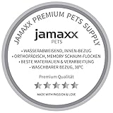 JAMAXX Premium Hundekissen Orthopädisch Weich Memory Foam, Waschbar, Nässeschutz Wasserabweisend - Dicke Füllung Visco Elastisch, Flauschig Samtartiger Stoff, Hundebett PDB1001