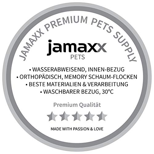 JAMAXX Premium Hundekissen Orthopädisch Weich Memory Foam, Waschbar, Nässeschutz Wasserabweisend - Dicke Füllung Visco Elastisch, Flauschig Samtartiger Stoff, Hundebett PDB1001
