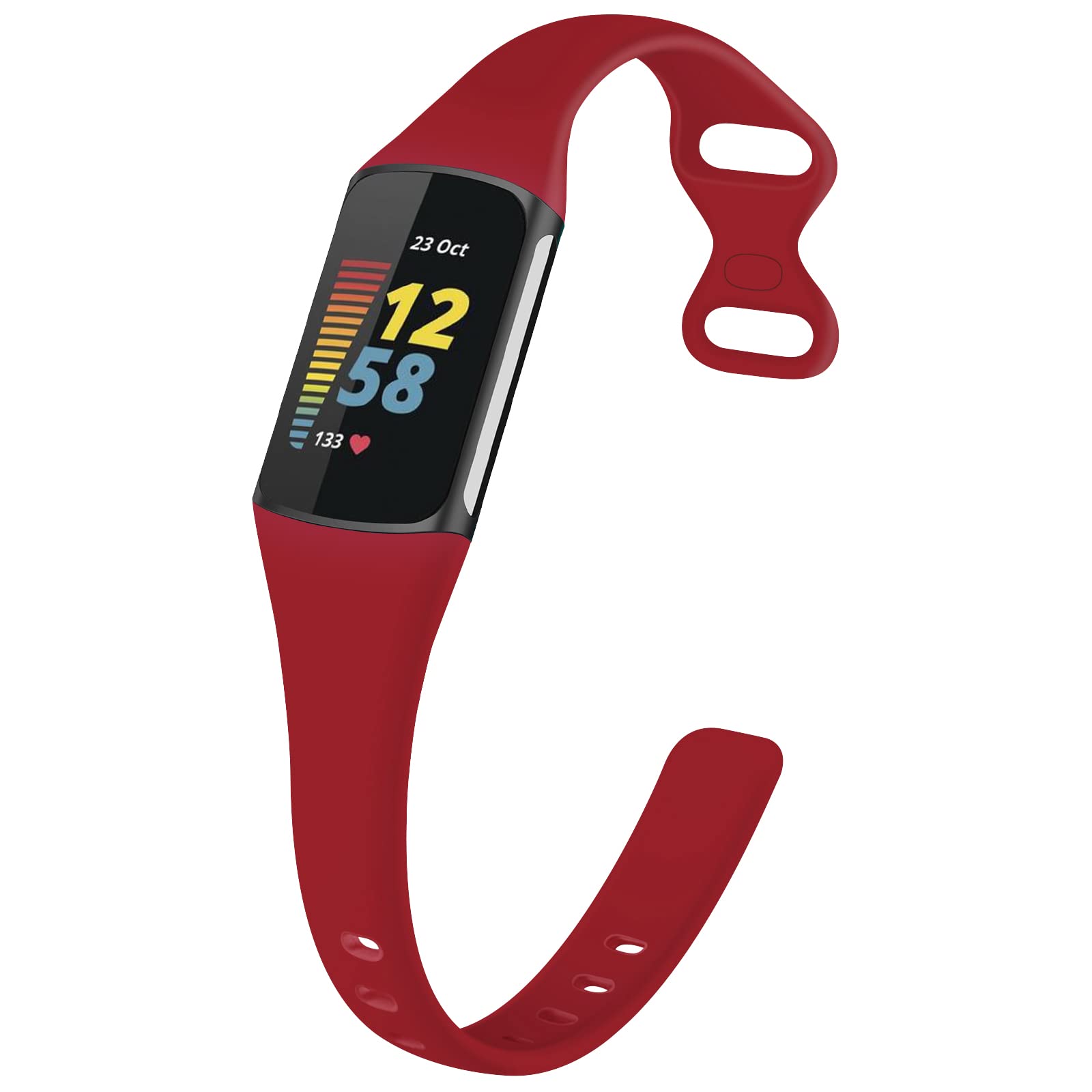 TopPerfekt Bracelet Compatible Fitbit Charge 5/6 – Bracelet Silicone Souple Réglable Respirant Pour Homme Et Femme