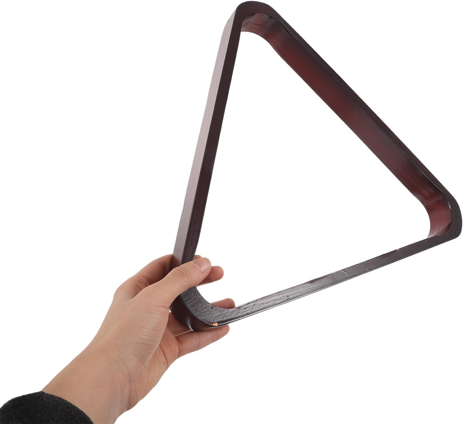 1 Set Solid Wood Pool Ball Rack, 2-1/4" Pool Table Ball Holder Positioning Rack - Brush and Chalk - Billiard Snooker Games Supplies