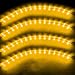 Zento Deals 30cm Yellow LED Car Flexible Waterproof Light Strip (Pack of 4)