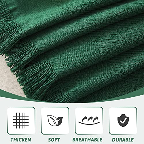 Meetsky Couch Cover Sectional L Shape Recliner Couch Cover Sofa Slipcover Washable Fabric Cotton Blend, Woven Texture Modern Style For Living Room Decoration, 91" X 134", Xx-Large, Dark Green #TOP2