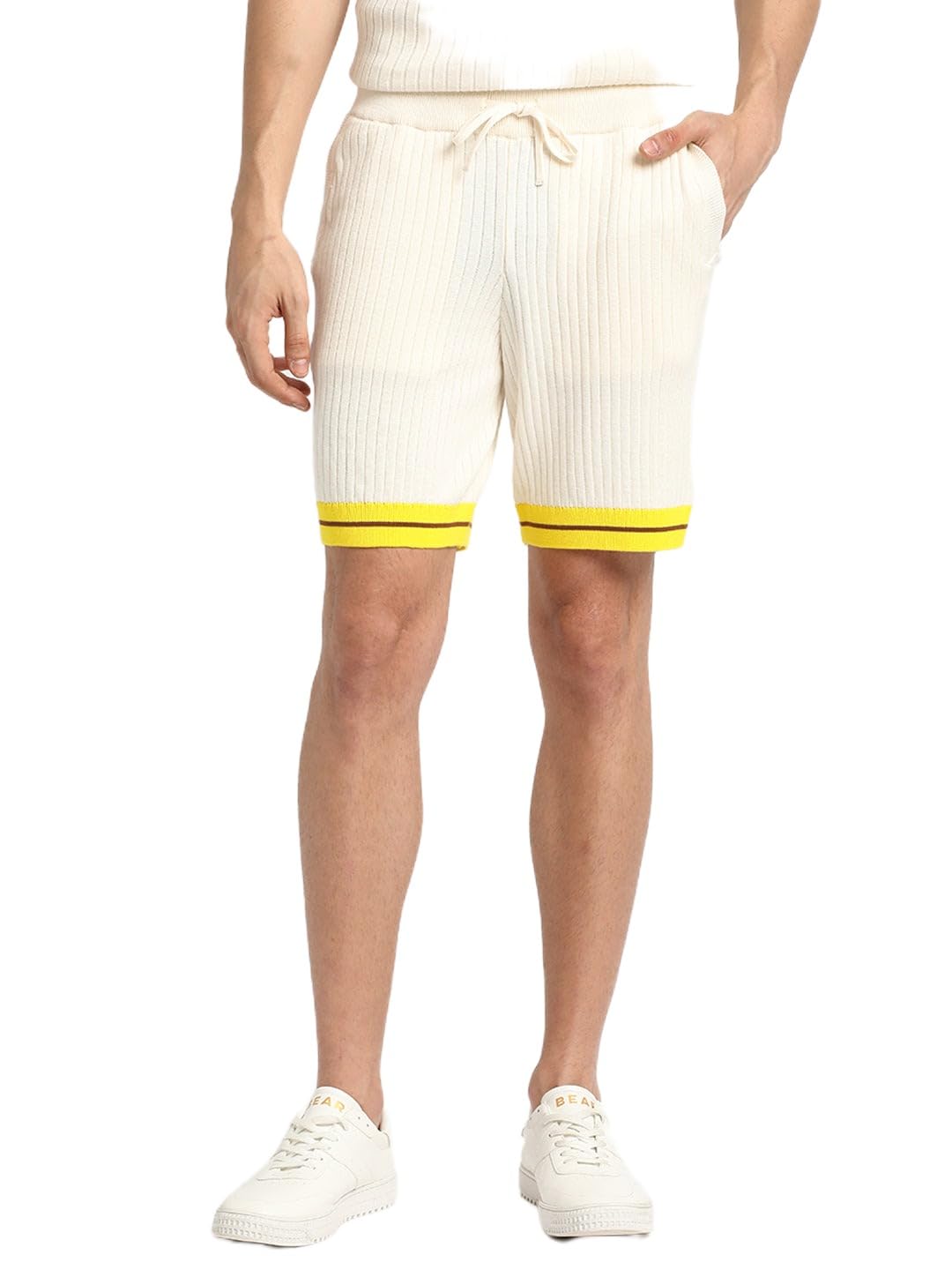 the bear house Men Striped Regular Fit Cotton Shorts-picture-37