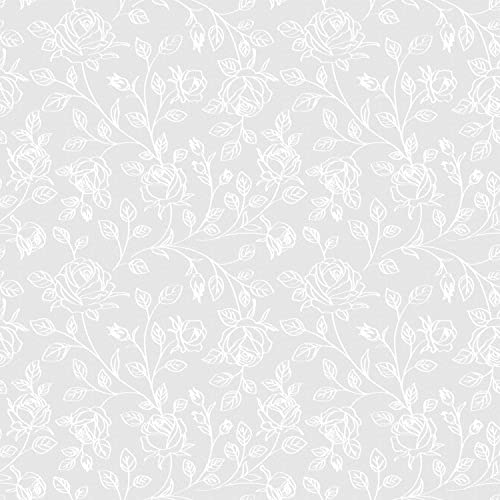 Windowpix 42 X 84 White Gothic Rose Design Frosted Window Film Privacy Static Cling Film Uv Filtering Energy Saving #TOP21