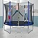 JOYMOR 8FT 10FT Trampoline with Enclosure Net and Ladder, Outdoor Backyard Recreational Trampolines for Family Fun (10FT, Blue)