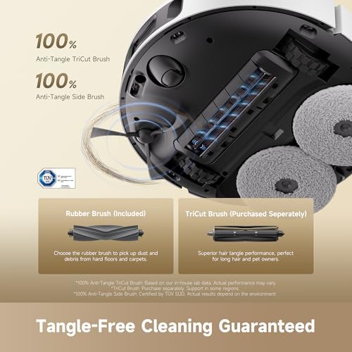 Image of DREAME D30 Ultra CE Robot Vacuum and Mop with Auto Dust Emptying, 25,000Pa Suction, 0.41in Mop Lifting, Multifunctional Base Station, Mop Self-Washing, Smart Obstacle Avoidance, White