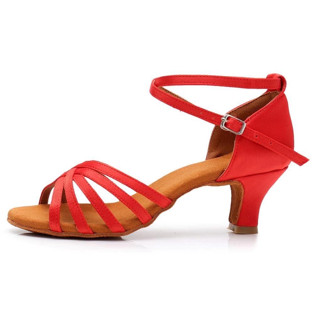 Rosefinch Zapatos de Danza Latina para Mujer Negro Profesional Zapatos de Baile de salón de Fiesta de Salsa de Baile práctica de Rendimiento Zapatos tamaño — view 42