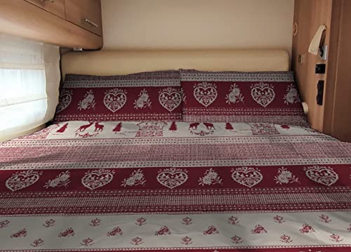 BIANCHERIAWEB Saco nórdico Camper Caravana 100% Algodón Personalizado Varios Patrones Individual Tirol