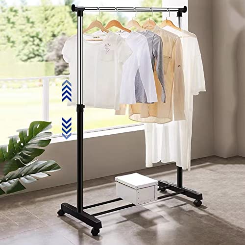Vivo Adjustable Clothes Rail Rack with Wheels